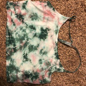 PINK Cropped Tie Dye Top - XL